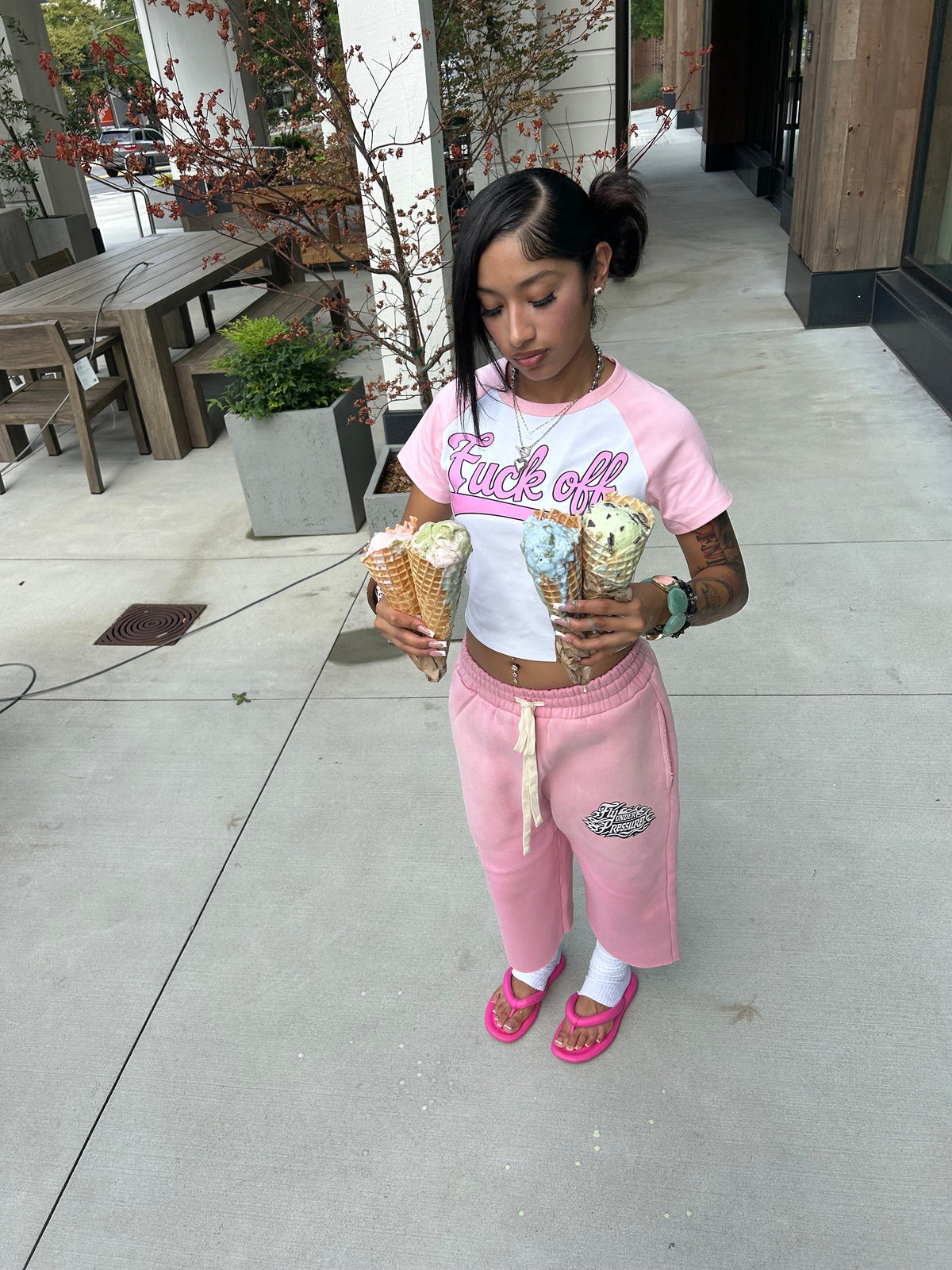 F*CK OFF BABY TEE PINK